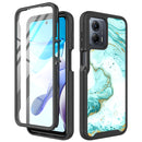 TJS "JUNO" Built-in Screen Protector Full-Body Protection Phone Case for Motorola G 5G 2023