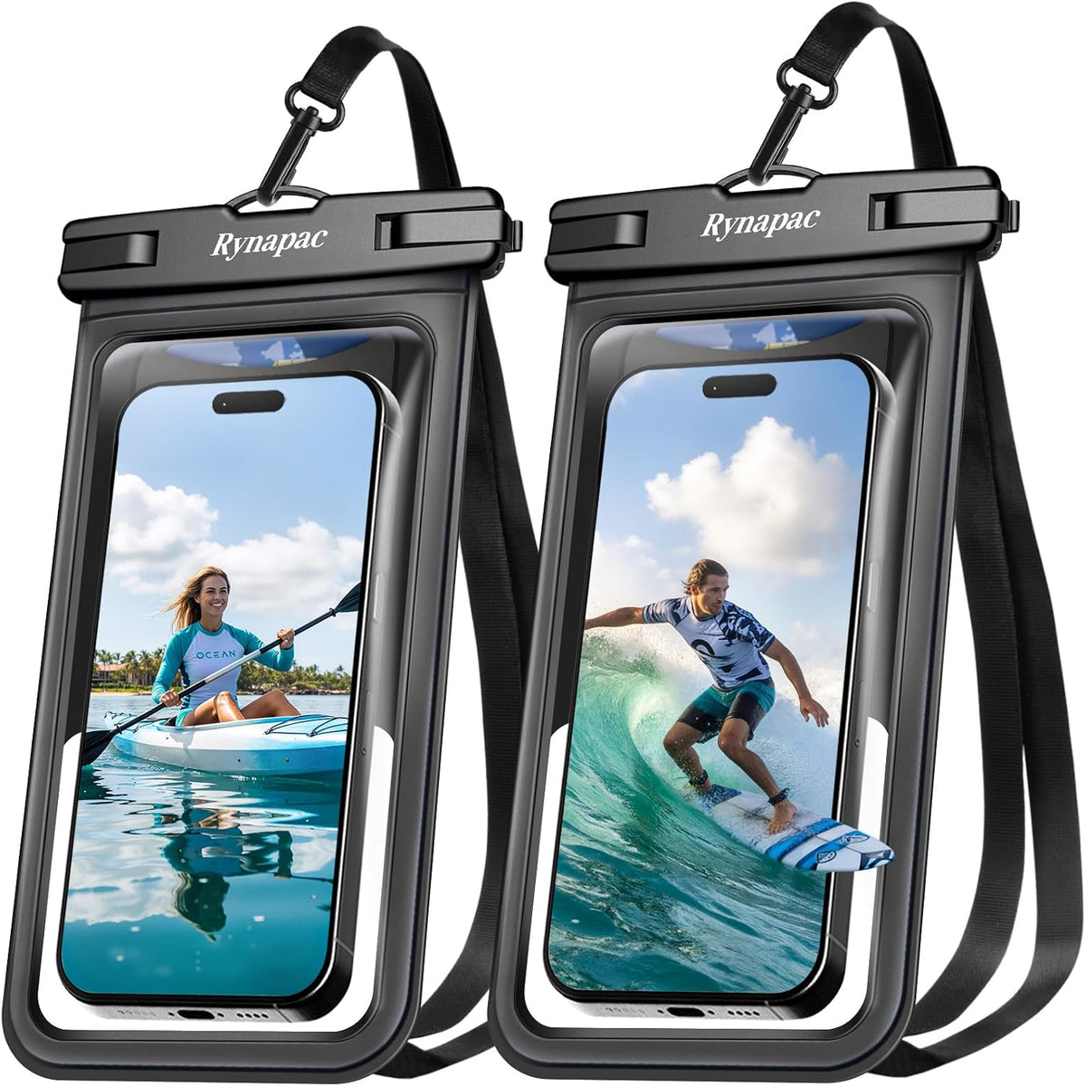 ynapac Waterproof Phone Pouch, 2-Pack – IPX8, Up to 8.5"