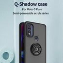 TJS "Define" Ring Kickstand Phone Case for Motorola G pure 2021