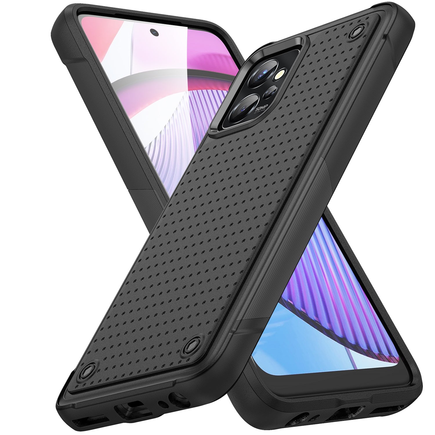 TJS "Prevail" Hybrid Phone Case for Motorola Moto G Power 2023