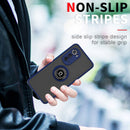 TJS "Define" Ring Kickstand Phone Case for Motorola Edge 5G 2022