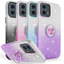 TJS "VENUS" Gradient Glitter Ring Kickstand Phone Case for Motorola G 5G 2023