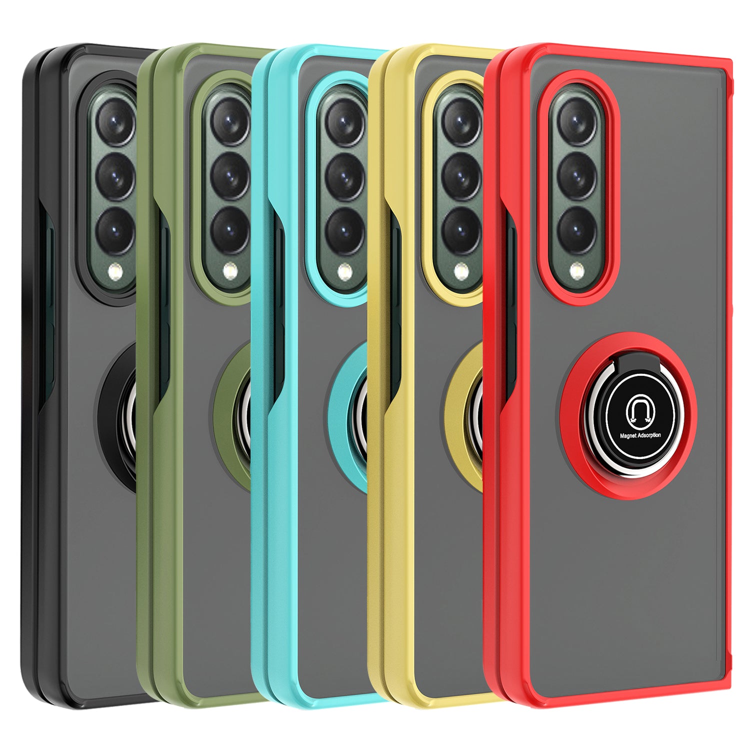 TJS "Define" Ring Kickstand Phone Case for Samsung Z Fold4