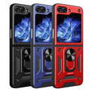 TJS "DuoGuard" Ring Kickstand Phone Case for Samsung Galaxy Z Flip 5