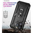 TJS "DuoGuard" Ring Kickstand Phone Case for iPhone 14 Pro Max