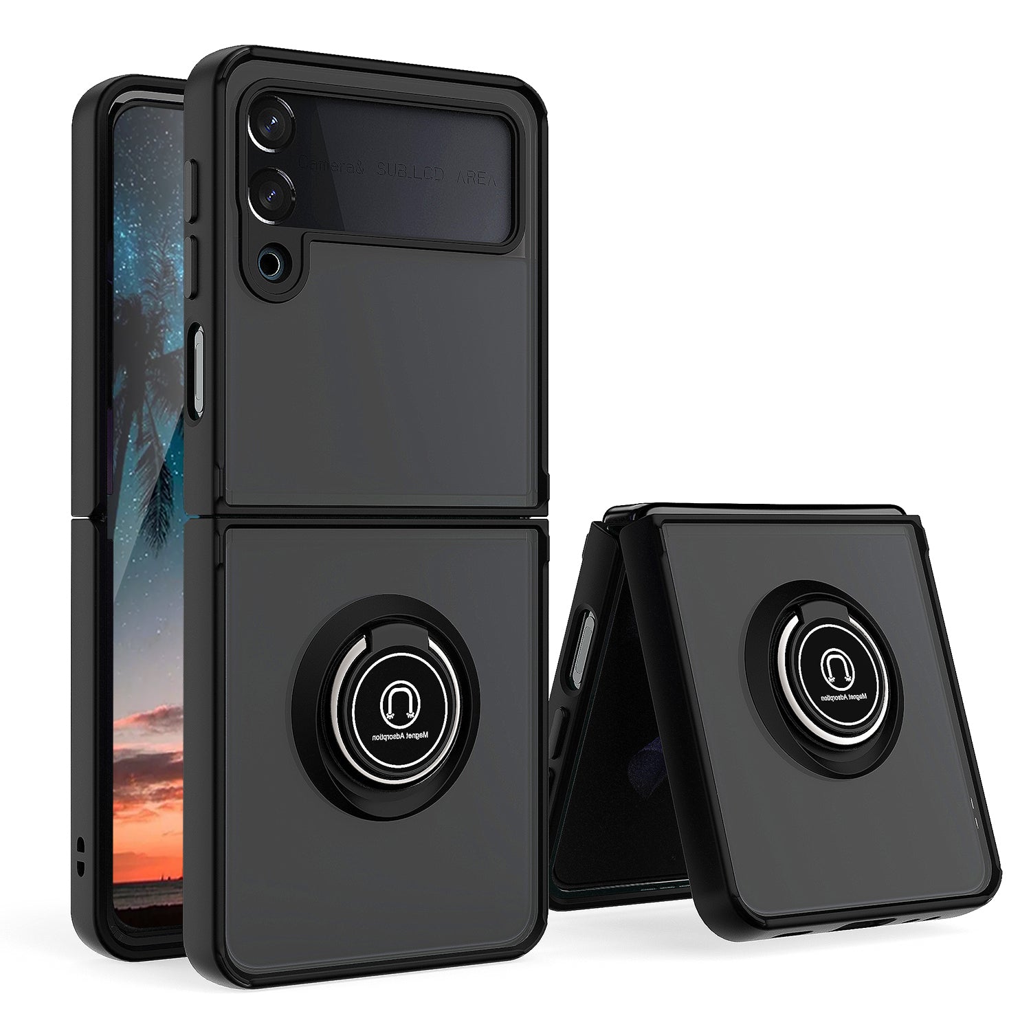 TJS "Define" Ring Kickstand Phone Case for Samsung Z Flip4