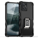 TJS "ArmorBox" Ring Kickstand Phone Case for Motorola Moto G Power 2023