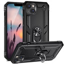 TJS "DuoGuard" Ring Kickstand Phone Case for iPhone 14 Max