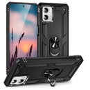 TJS "DuoGuard" Ring Kickstand Phone Case for Motorola Moto G Power 2023