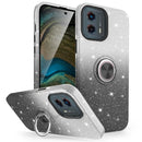 TJS "VENUS" Gradient Glitter Ring Kickstand Phone Case for Motorola G 5G 2023