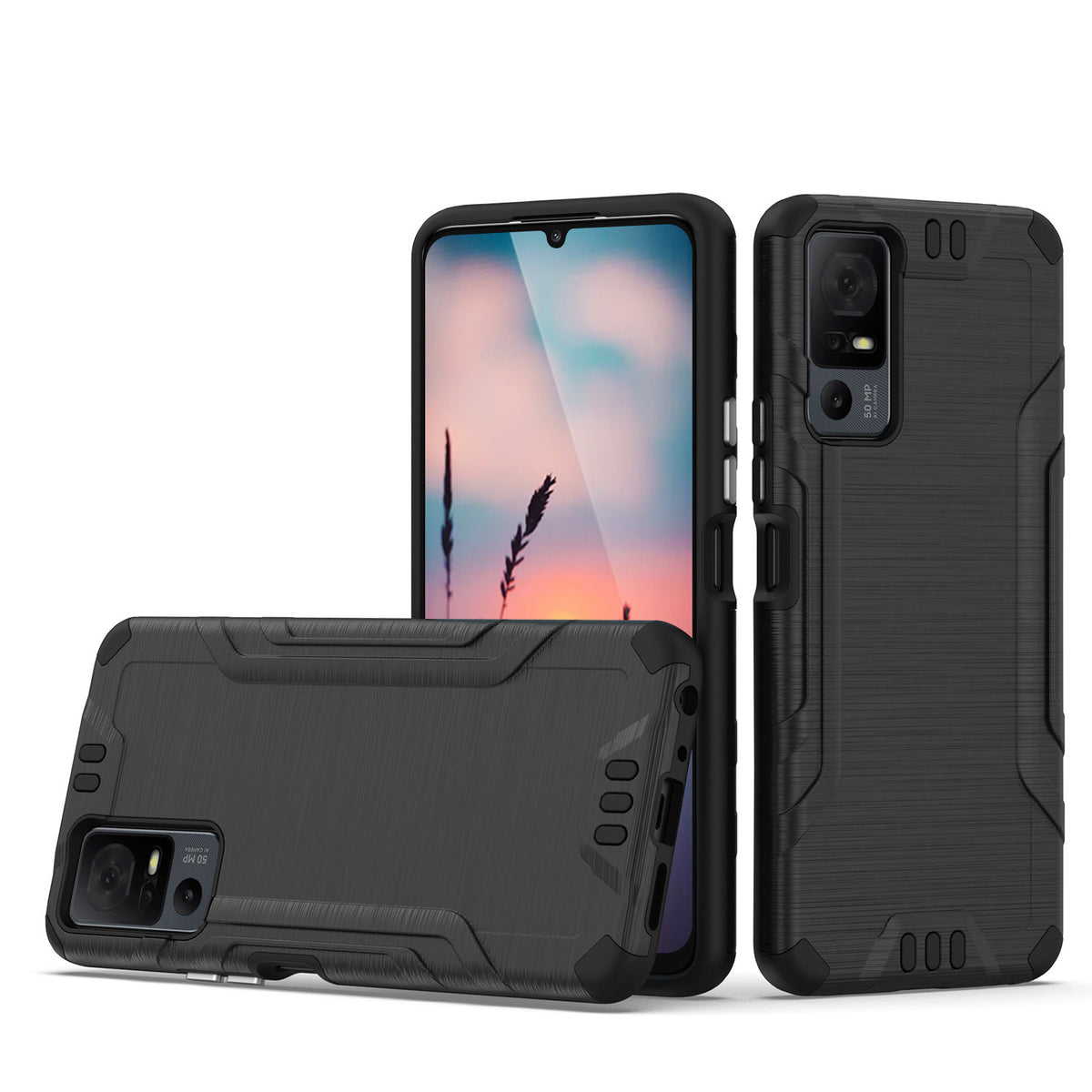 TJS "Herculus" Hybrid Phone Case for TCL 40 XL / TCL 40 T (T608DL)
