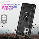 TJS "DuoGuard" Ring Kickstand Phone Case for Motorola Moto G Power 2023