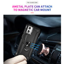 TJS "DuoGuard" Ring Kickstand Phone Case for Motorola Moto G Power 2023