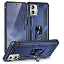 TJS "DuoGuard" Ring Kickstand Phone Case for Motorola Moto G Power 2023