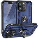 TJS "DuoGuard" Ring Kickstand Phone Case for iPhone 14 Pro