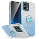 TJS "VENUS" Gradient Glitter Ring Kickstand Phone Case for Motorola G 5G 2023