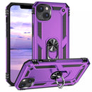 TJS "DuoGuard" Ring Kickstand Phone Case for iPhone 14 Max