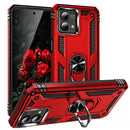 TJS "DuoGuard" Ring Kickstand Phone Case for Motorola G Stylus 5G 2023