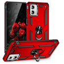 TJS "DuoGuard" Ring Kickstand Phone Case for Motorola Moto G Power 2023