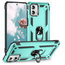 TJS "DuoGuard" Ring Kickstand Phone Case for Motorola Moto G Power 2023