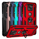 TJS "DuoGuard" Ring Kickstand Phone Case for Motorola G Power 2021