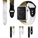 Rose Flowers Marble Silicone Watch Band Strap for Apple Watch Series 5/4/3/2/1 - InfinityAccessories017