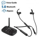 Wireless Headphones Earbuds for TV Watching w/Bypass Bluetooth Transmitter for Optical Digital, RCA, 3.5mm Ported TVs - InfinityAccessories017