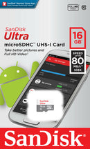 SanDisk Ultra 16GB 32GB 64GB Flash Memory Card microSDXC microSDHC MicroSD UHS-I - InfinityAccessories017