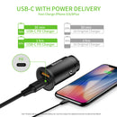 USB C PD Car Charger 2-Port 30W Power Delivery and QC 3.0 - InfinityAccessories017