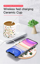 Coffee Mug Tea Cup Warmer & Wireless Charger w/Auto-Shut Off for Office Desk Use - InfinityAccessories017