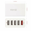USB Quick Charging Station 40W 5-Port Qc 2.0 Fast Charger Desktop - InfinityAccessories017