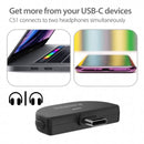 USB Type-C Bluetooth 5.0 Audio Transmitter Adapter for Nintendo Switch, Compatible with AirPods, Supports 2 Bluetooth Headphones PS4 PC Mac - InfinityAccessories017