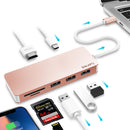 EQUIPD USB C Hub, 7-in-1 USB C adapter,4K HDMI,Power Delivery, microSD/SD Card Reader - InfinityAccessories017