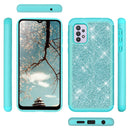 TJS "Sapphire" Hybrid Glitter Phone Case for Samsung Galaxy A32 5G