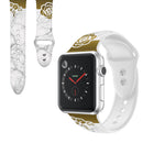 Rose Flowers Marble Silicone Watch Band Strap for Apple Watch Series 5/4/3/2/1 - InfinityAccessories017