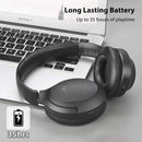 Aria Bluetooth Active Noise Cancelling Headphones with Mic, Good Sound, Replaceable Ear Pads, Spacious, 35H Wireless Wired ANC Over Ear Headset - InfinityAccessories017