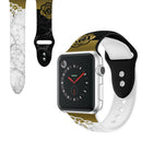 Rose Flowers Marble Silicone Watch Band Strap for Apple Watch Series 5/4/3/2/1 - InfinityAccessories017