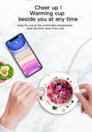 Coffee Mug Tea Cup Warmer & Wireless Charger w/Auto-Shut Off for Office Desk Use - InfinityAccessories017