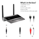 Long Range Bluetooth 5.0 Transmitter Receiver for TV & PC Audio, Home Stereo Speakers, aptX Low Latency Wireless Adapter for 2 Headphones - InfinityAccessories017