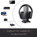 Wireless headphones for TV Watching w/Transmitter Charging Dock - InfinityAccessories017