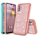 TJS "Sapphire" Hybrid Glitter Phone Case for Samsung Galaxy A32 5G