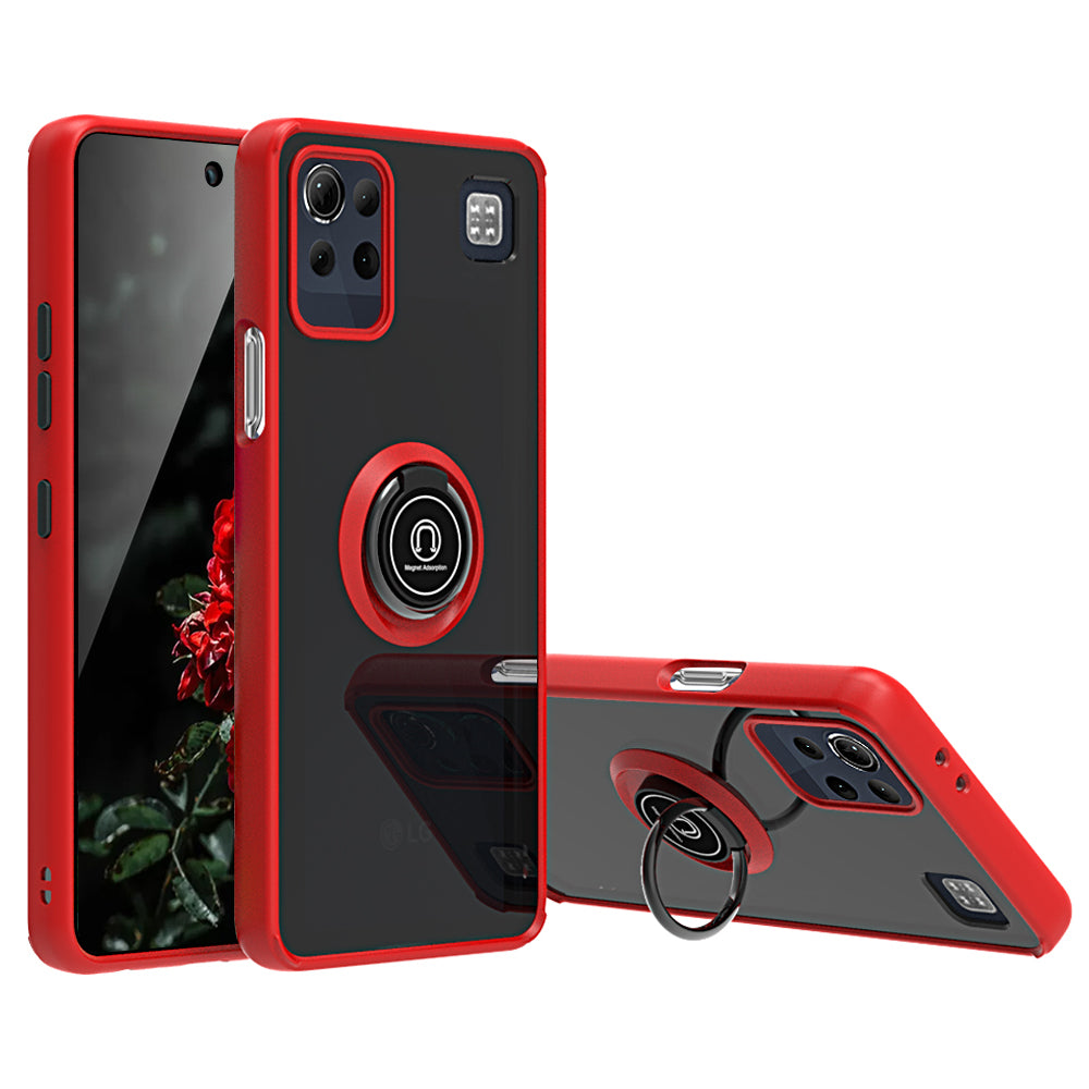 TJS "Define" Ring Kickstand Phone Case for LG K92 5G