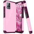 TJS "ArmorLux" Hybrid Phone Case for T-Mobile Revvl 6 Pro 5G