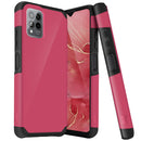 TJS "ArmorLux" Hybrid Phone Case for T-Mobile Revvl 6 Pro 5G