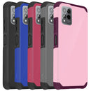 TJS "ArmorLux" Hybrid Phone Case for T-Mobile Revvl 6 Pro 5G