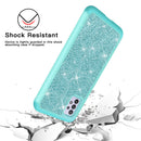 TJS "Sapphire" Hybrid Glitter Phone Case for Samsung Galaxy A32 5G
