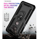 TJS "DuoGuard" Ring Kickstand Phone Case for Motorola G Power 2021