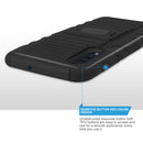 TJS "Jupiter" Kickstand Phone Cse with Belt Clip Holster for Galaxy A50 - InfinityAccessories017