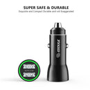 ESOULK 12W 2.4A Dual USB Car Adapter Black