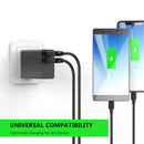 ESOULK 12W 2.4A Dual USB Wall Adapter Black